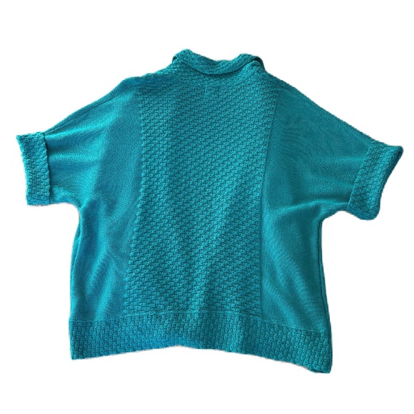 Ruby Rd sweater chunky knit open drape cardigan green - Picture 3 of 16